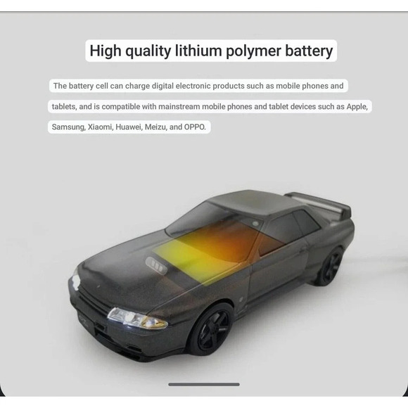 Nissan SKYLINE R-32 GT-R NISMO Powerbank - USB Charger Grey Power Bank - Picture 10 of 11